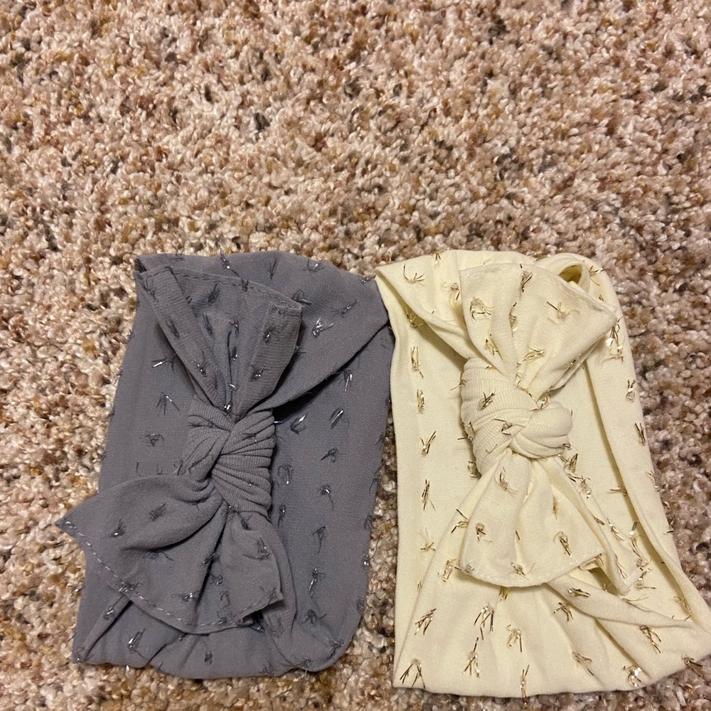 Baby bling tinsel bows